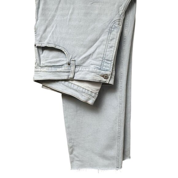 OLD NAVY Jeans Plus Size 22 Curvy Sky Hi Straight Blue Distressed Button Fly - Picture 5 of 13